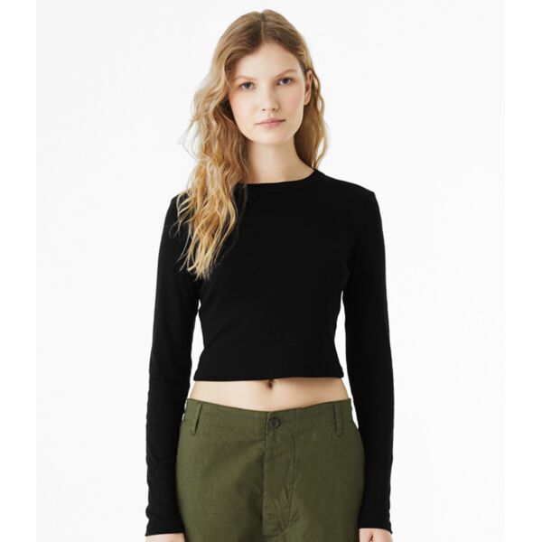 Bella Micro Rib Long Sleeve Baby T-Shirt Thumbnail