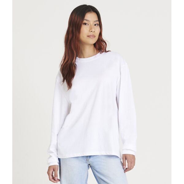 AWDis Unisex Oversize 100 Long Sleeve T-Shirt Thumbnail