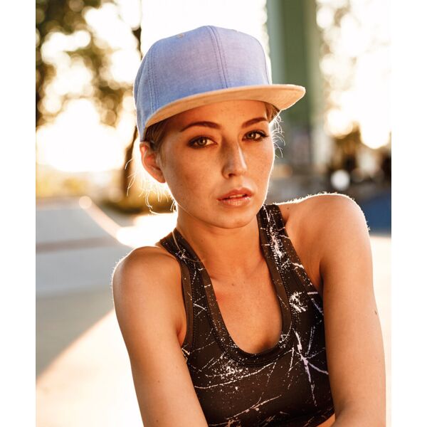 Chambray-suede snapback (6089CH) Thumbnail