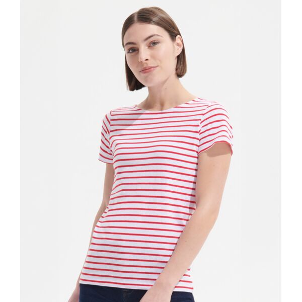 SOL'S Ladies Miles Striped T-Shirt Thumbnail
