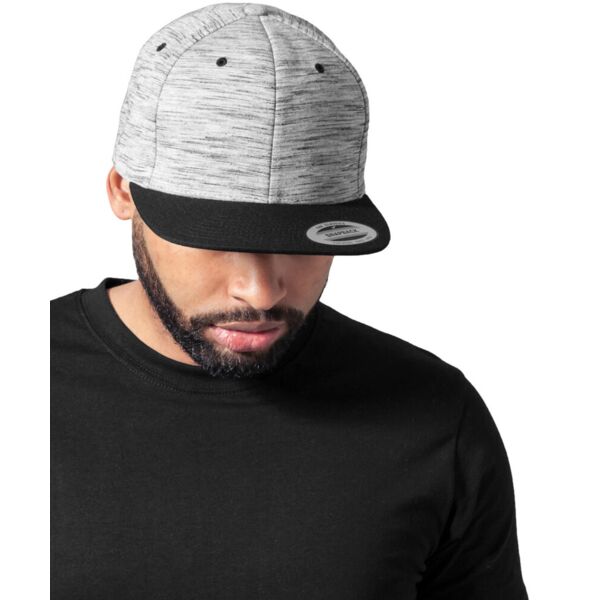 Stripes melange crown snapback (6089SC) Thumbnail