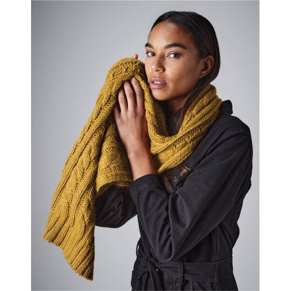 Cable Knit Melange Scarf Thumbnail